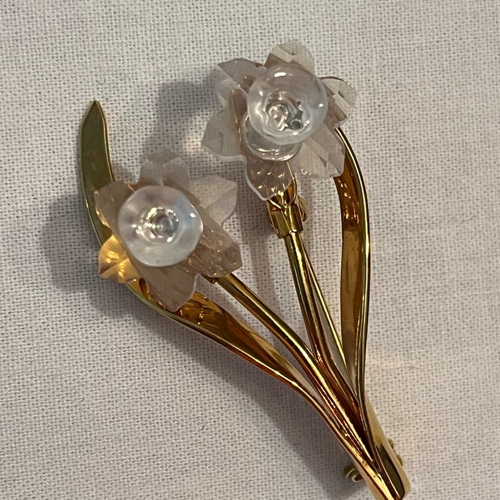 Swarovski Authentic Stemped Daffodil Clear Crysta… - image 6